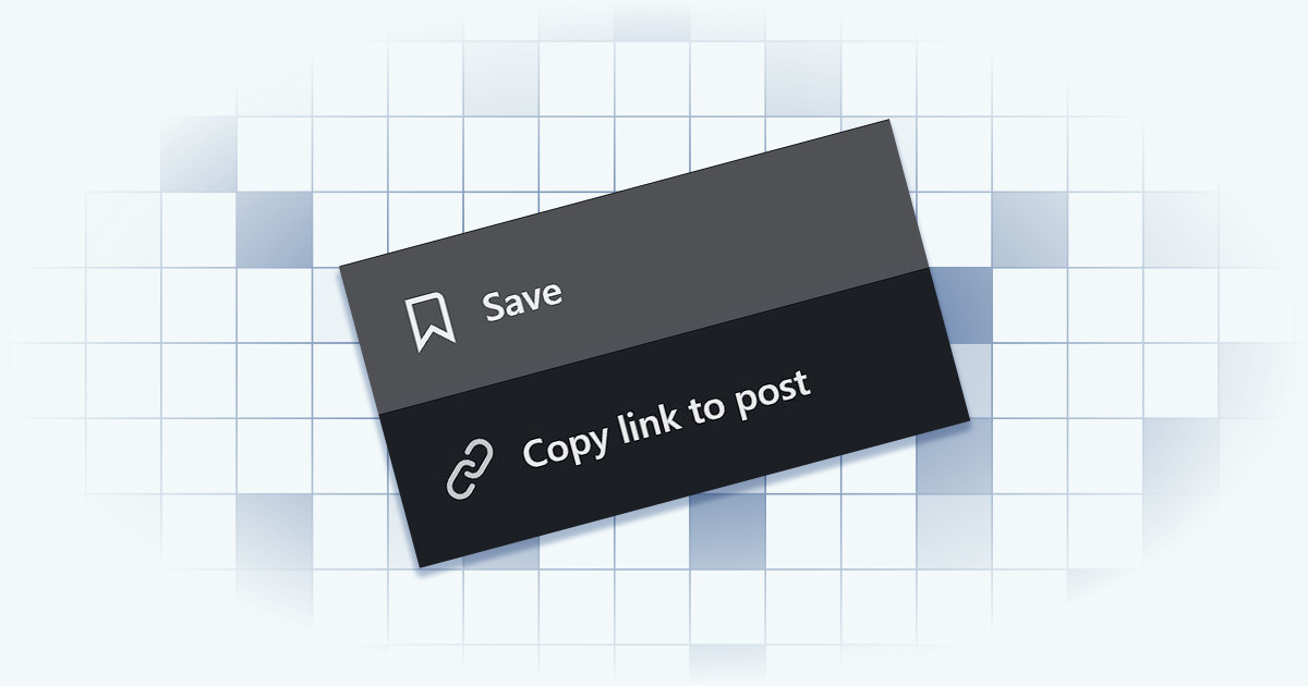 Save button for LinkedIn posts